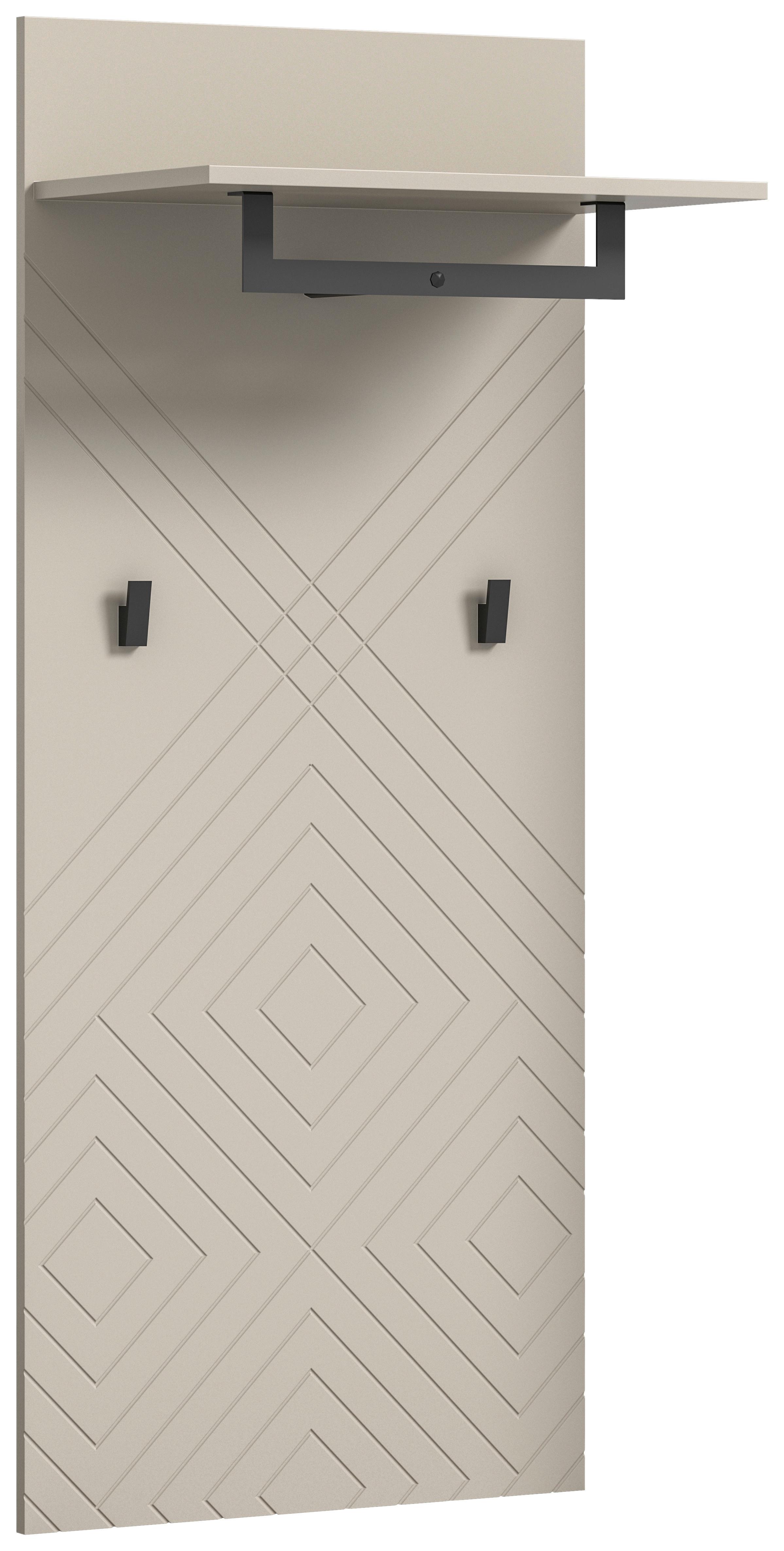 Garderobenpaneel Notes Sandbeige B: 60 cm - Design, Holzwerkstoff (60/140/35cm) - MID.YOU