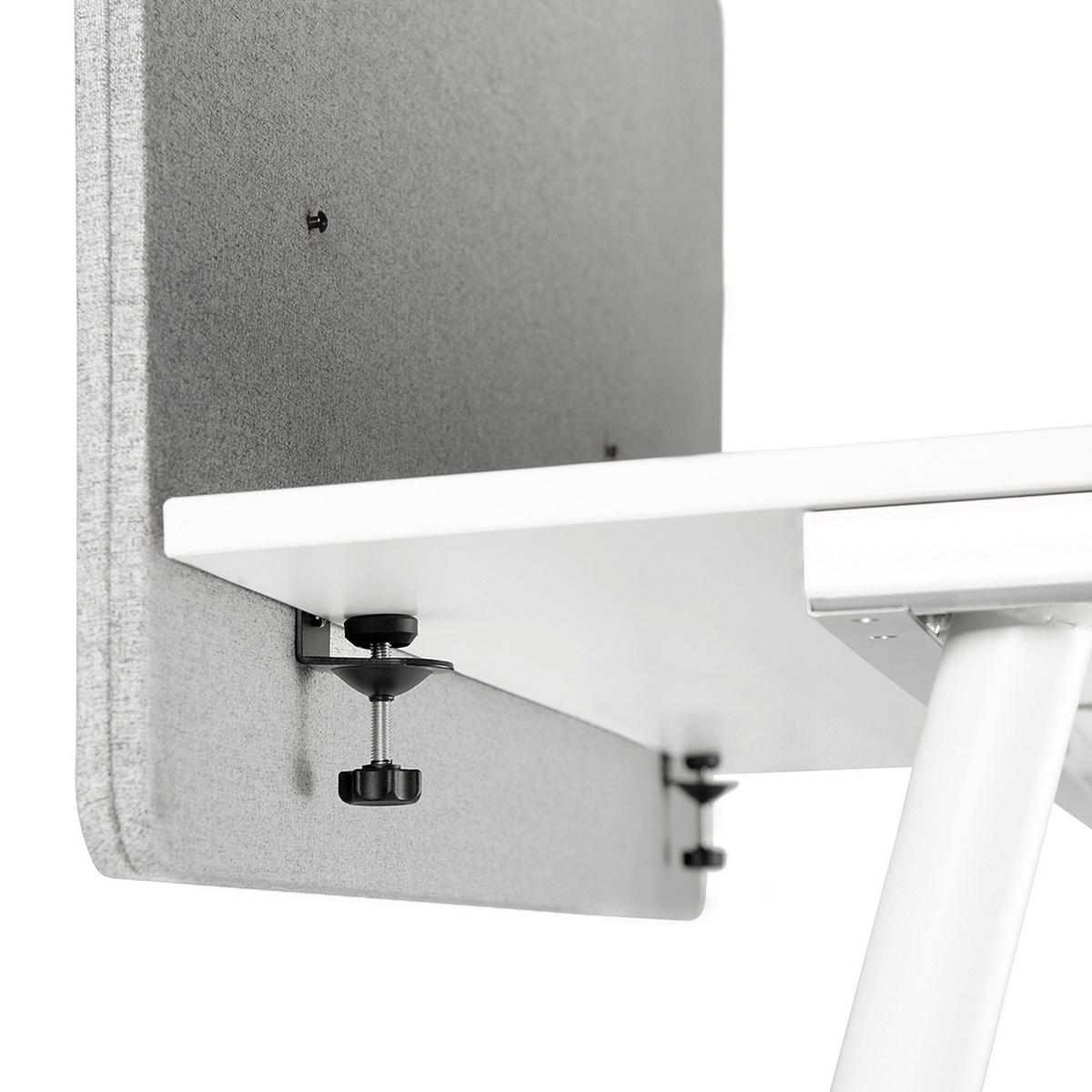 Trennwand Flexmiut D - Hellgrau, Basics, Kunststoff/Textil (120/62/2,5cm) - MID.YOU