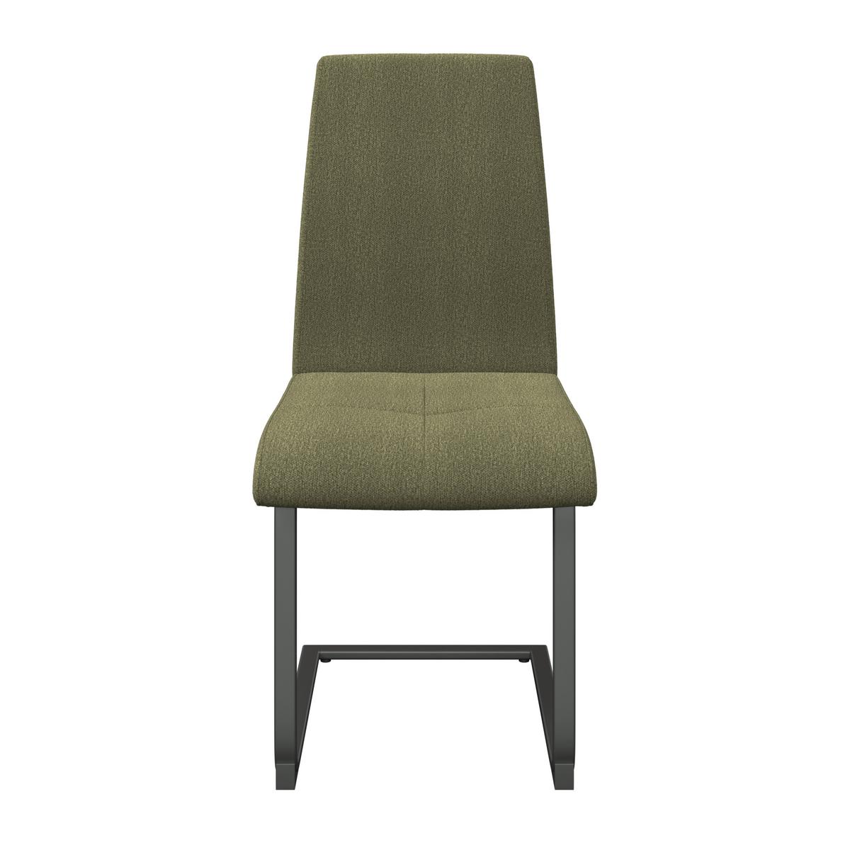 Schwingstuhl Tristan Webstoff grün, B: 41cm - Schwarz/Grün, MODERN, Holz/Textil (41/102/58cm) - James Wood