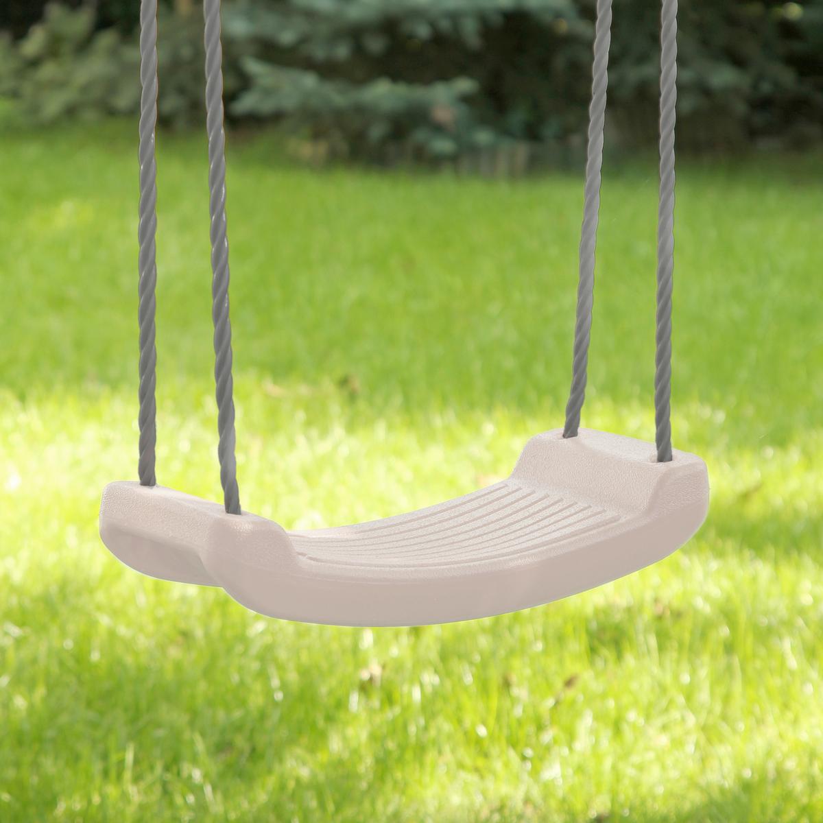 Schaukel Double Swing in Weiß/Anthrazit - Anthrazit/Weiß, Basics, Kunststoff/Metall (210/217/210cm) - Ambia Garden