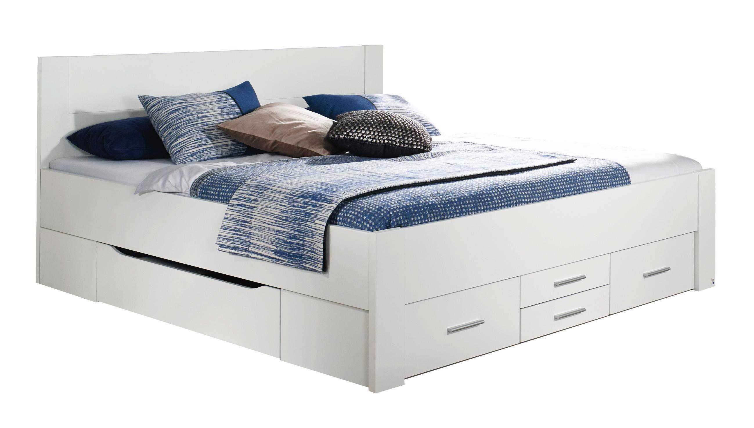 Stauraumbett 180x200 Isotta, Weiß - Weiß, KONVENTIONELL, Holzwerkstoff (180/200cm) - Rauch Möbel