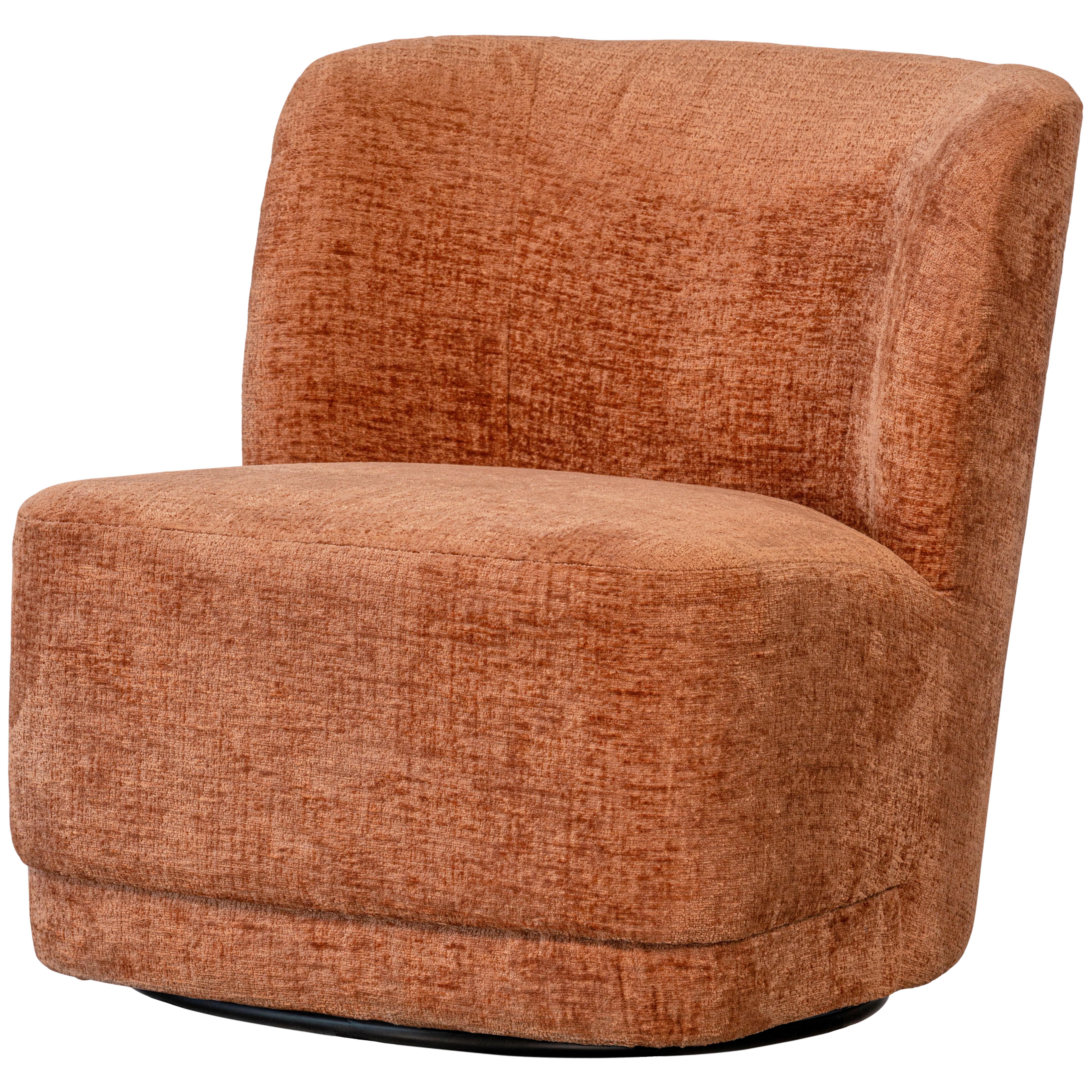 Sessel Atty Dunkelorange B: 74 Cm - Dunkelorange/Schwarz, Design, Textil (74/75/65cm) - Livetastic