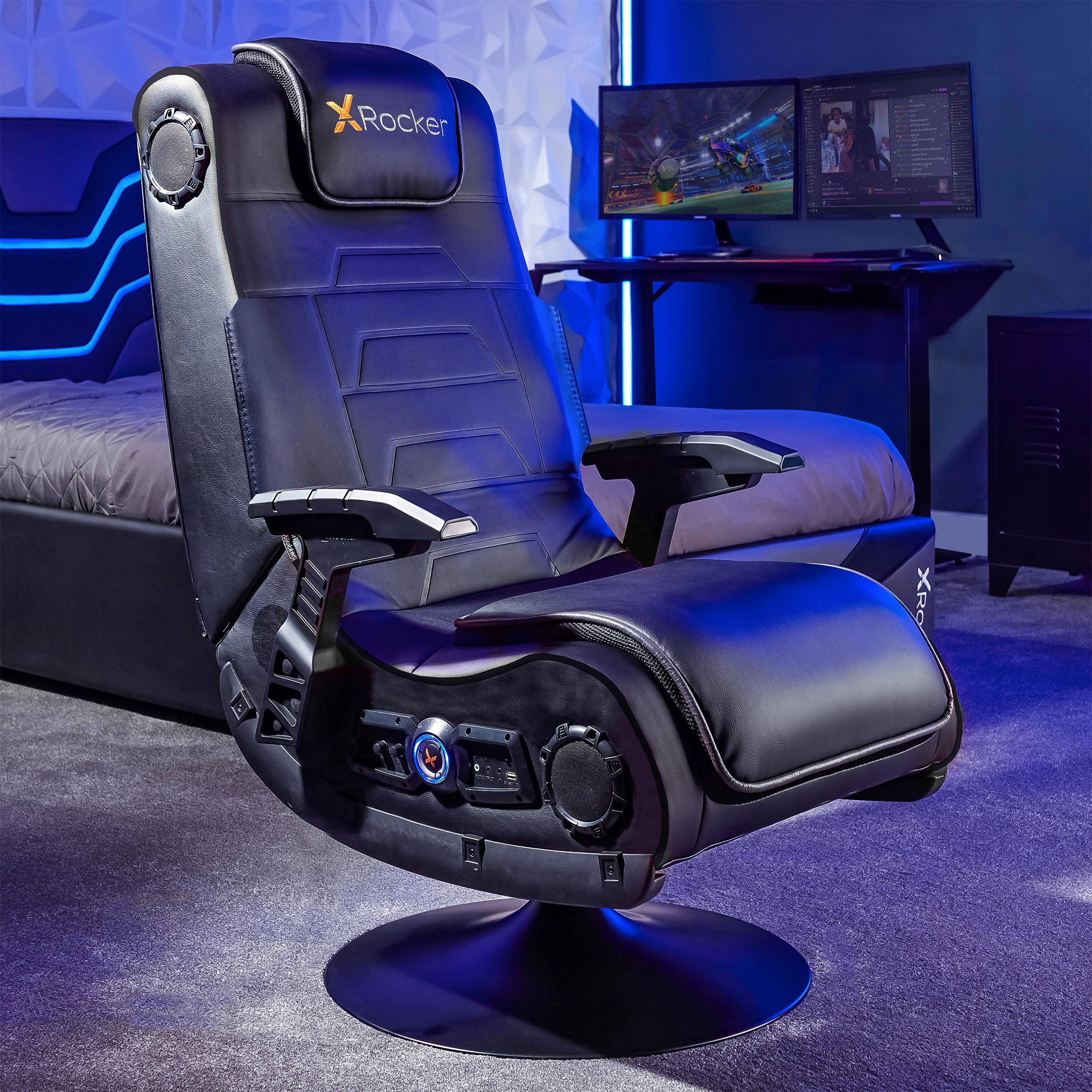 Gamingsessel Schwarz, L: 62 cm - Schwarz, MODERN, Leder/Kunststoff (62cm) - X Rocker
