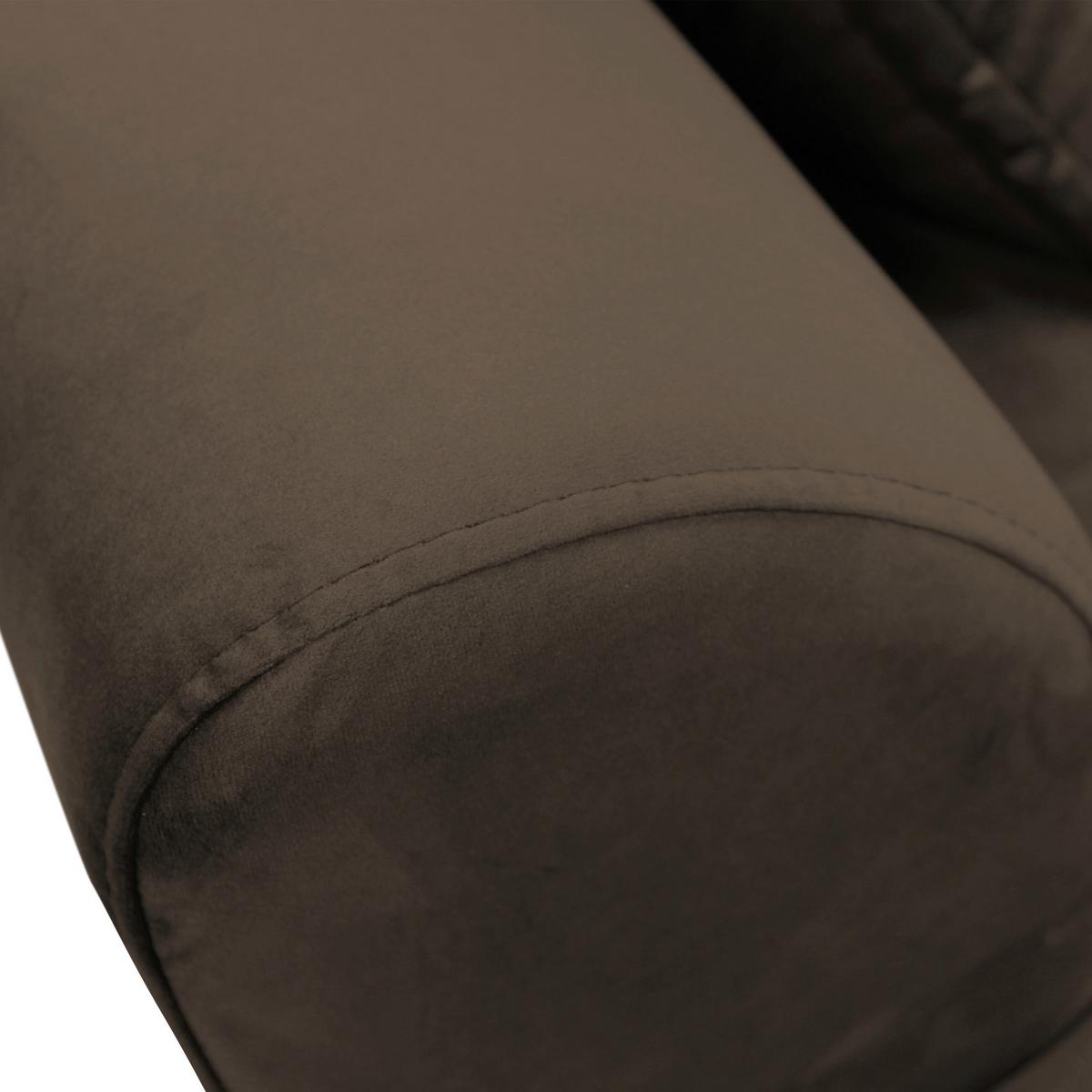Ecksofa Bello Braun Mit Schlaffunktion Ottomane Links - Schwarz/Braun, Design, Textil (187/277cm) - Livetastic