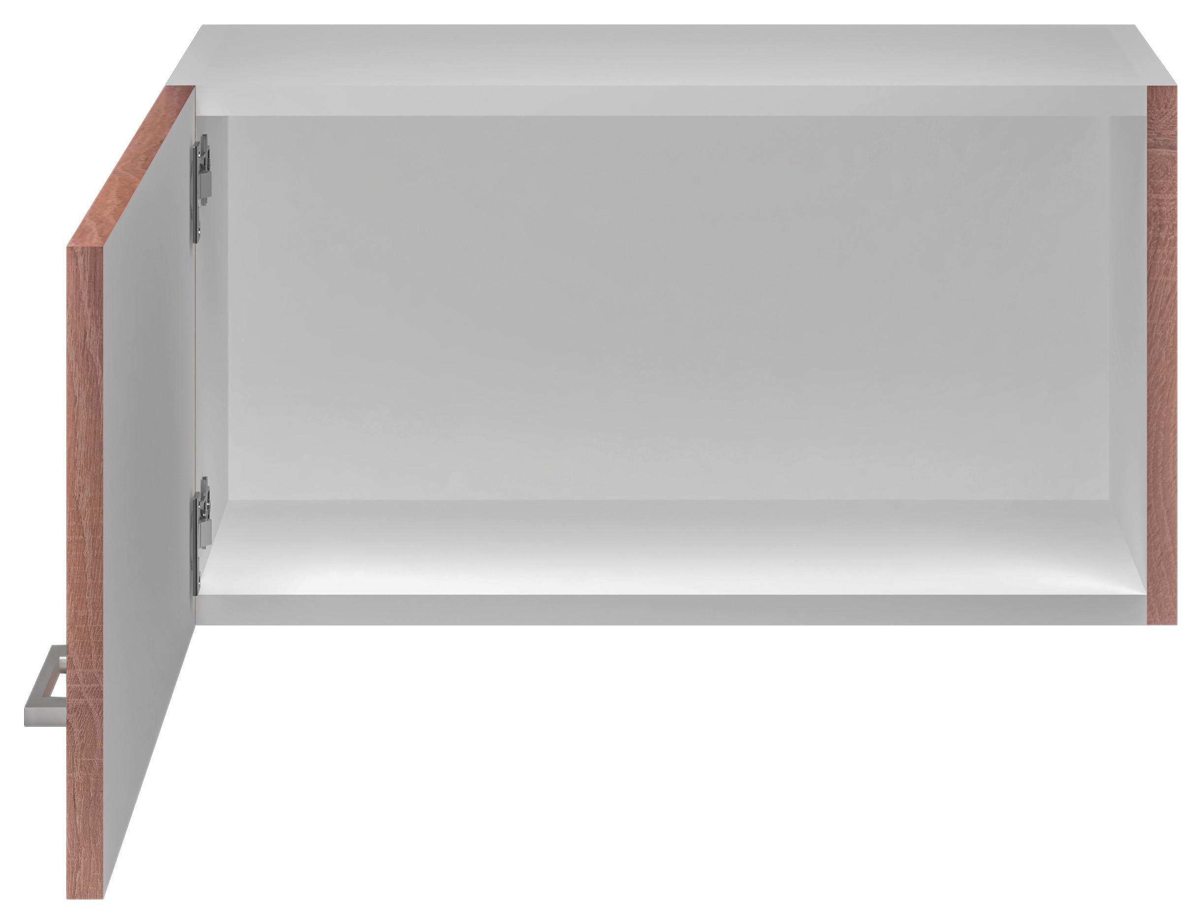 Küchenoberschrank Samoa B: 60 cm Eiche Dekor 1 Drehtür - Weiß/Sonoma Eiche, KONVENTIONELL, Holzwerkstoff (60/32/32cm)