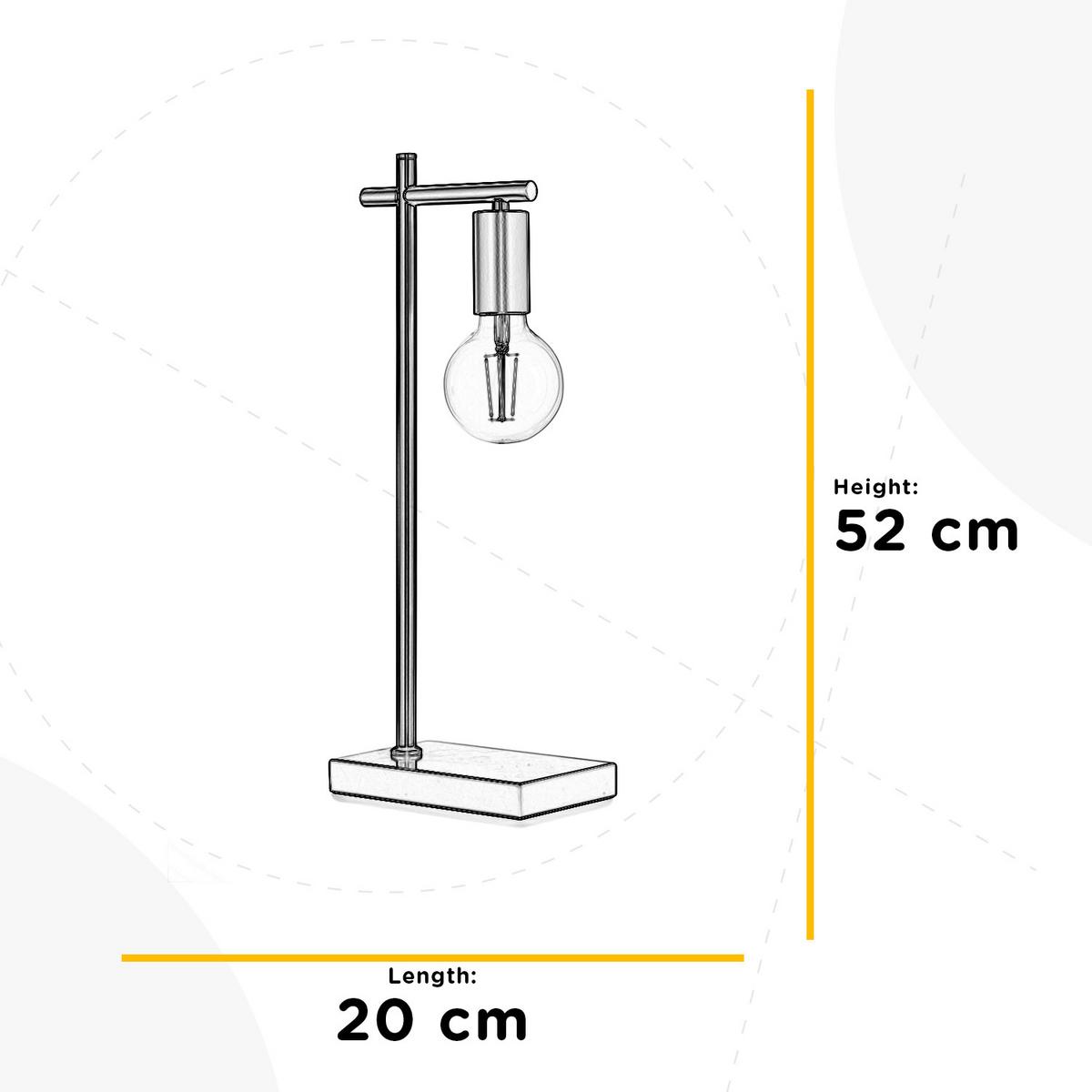 Tischleuchte Cross Bernsteinfarben L: 20 cm - Bernsteinfarben/Cappuccino, KONVENTIONELL, Kunststoff/Metall (20/2/52cm)