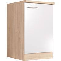 Spülenunterschrank Merle Weiß, Eiche Dekor B:50cm - Eichefarben/Weiß, Basics, Holzwerkstoff (50/84,8/60cm) - Respekta