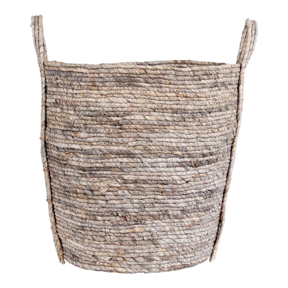 Dekokorb Udine Grau B: 41 cm - Grau, Design, Textil (41/49/41cm)