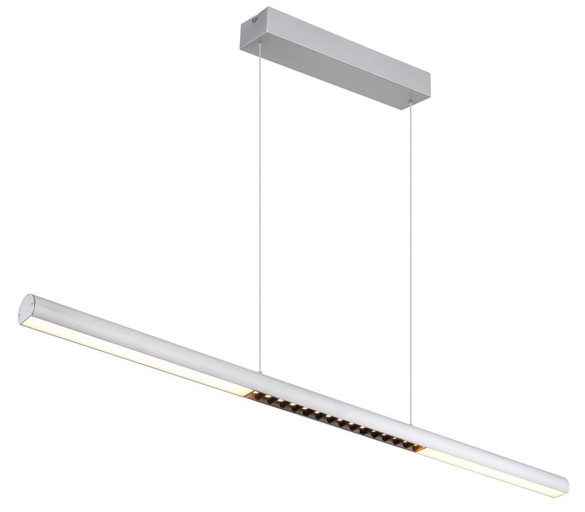 Led-hängeleuchte 3000/4000/6500k - Transparent/Weiß, Design, Kunststoff/Metall (120/8/150cm) - Globo