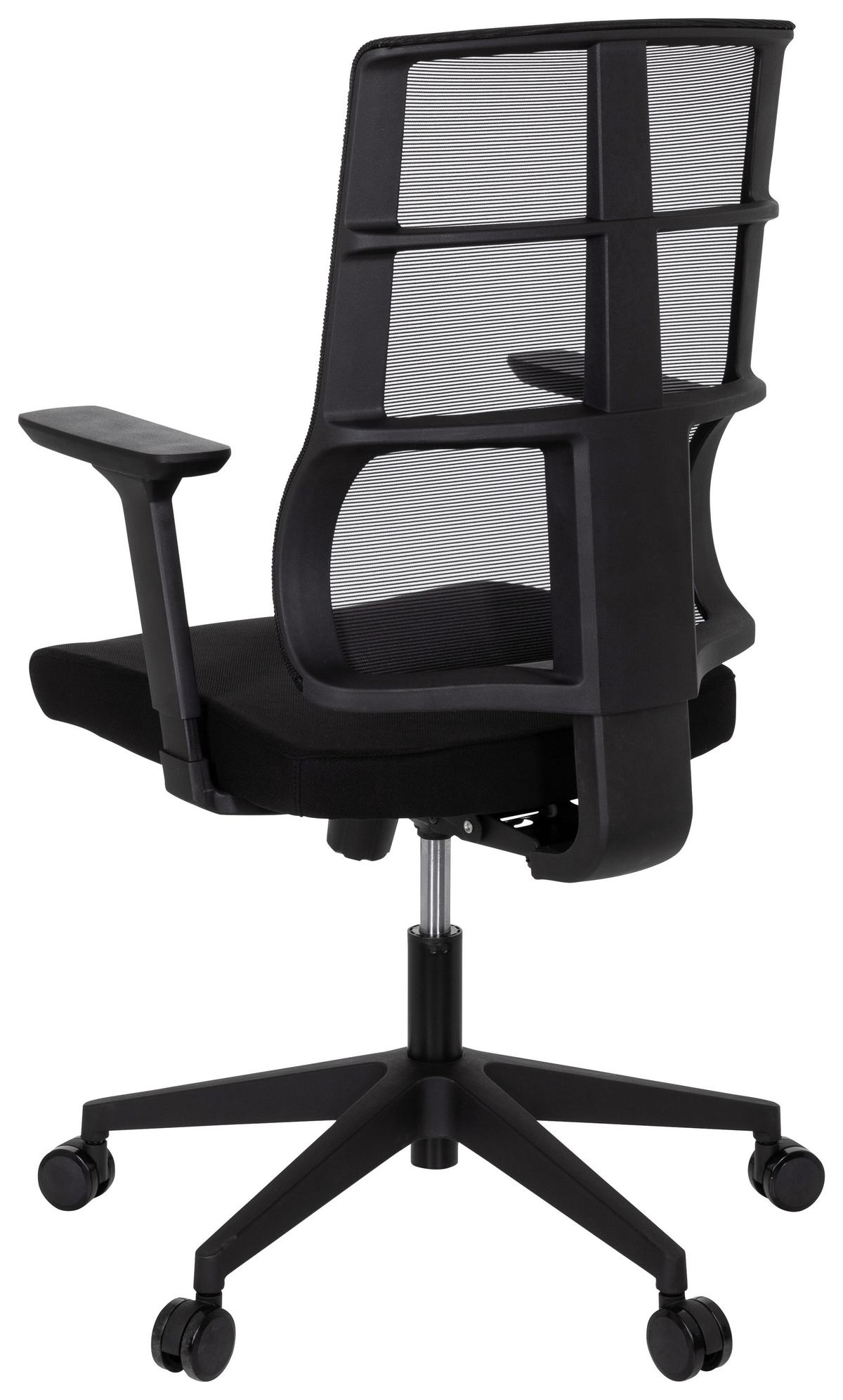 Drehstuhl Spinio Schwarz - Schwarz, MODERN, Kunststoff/Textil (65/124/60cm) - MID.YOU