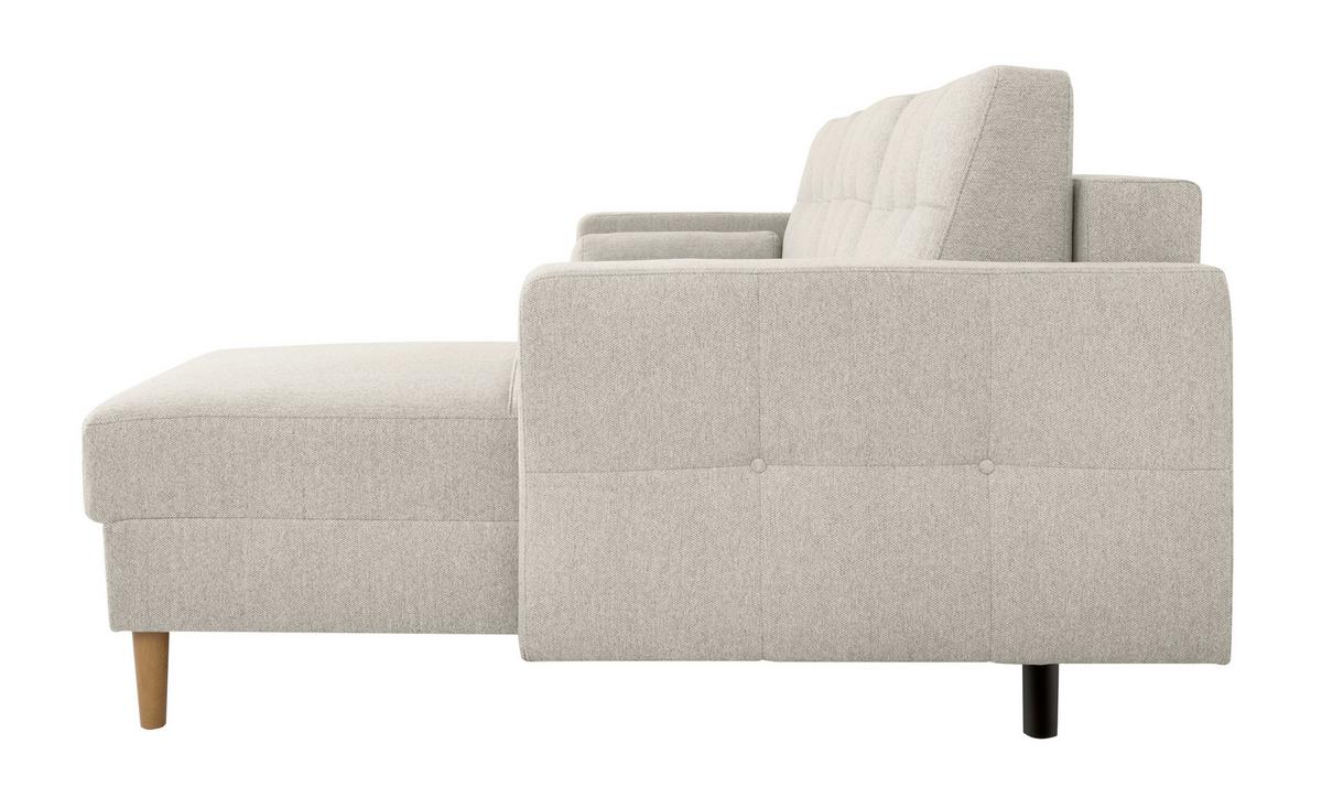 Ecksofa Noret, Beige S: 223x157 Cm - Beige/Buchefarben, Design, Textil (223/157cm) - MID.YOU