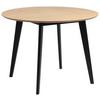 Esstisch Echtholz Roxby Ø 105 cm Eiche/Schwarz - Eichefarben/Schwarz, KONVENTIONELL, Holz (105/105/76cm) - MID.YOU