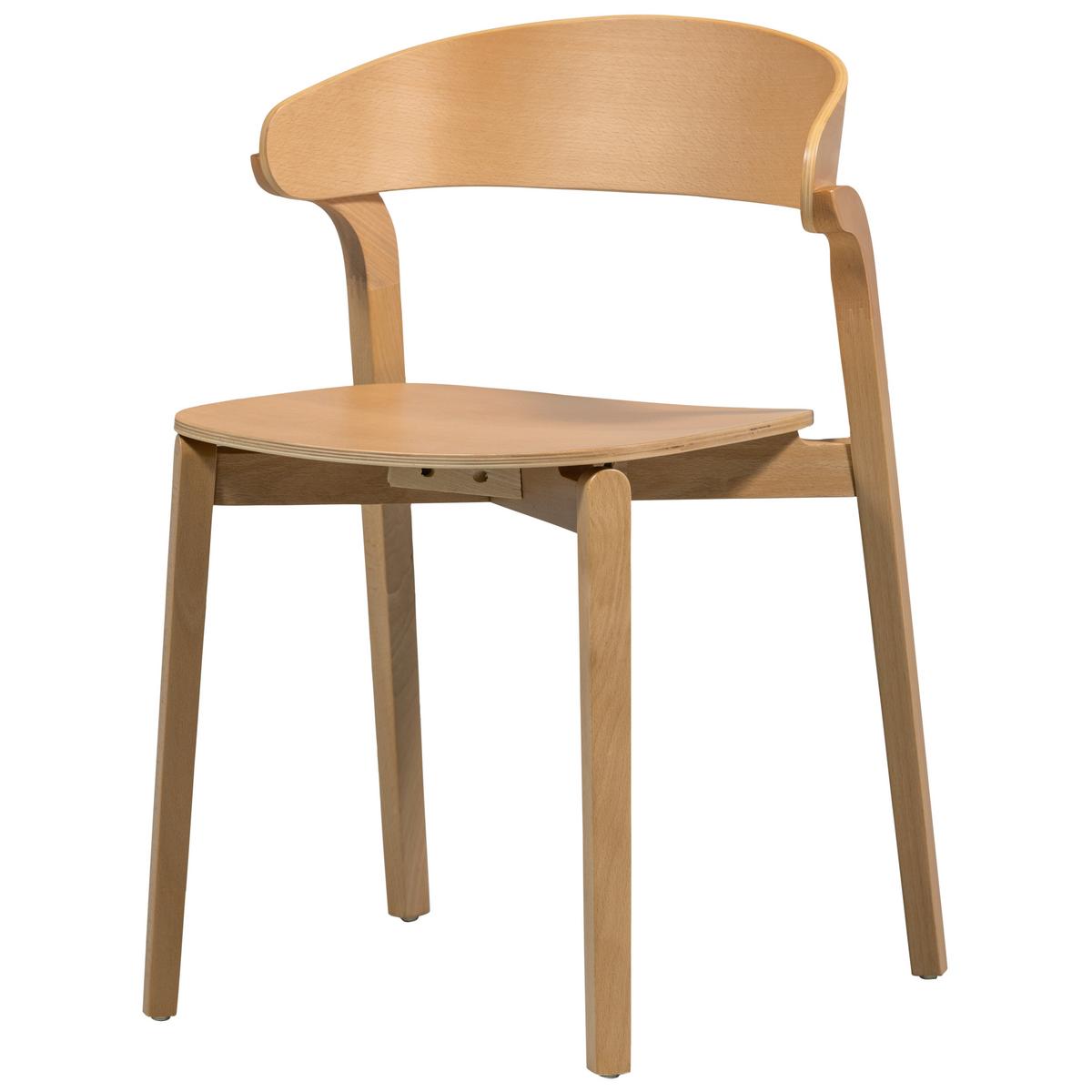STUHL-SET Cras Naturfarben B: 52cm - Naturfarben, MODERN, Holz (52/75/42cm) - Livetastic
