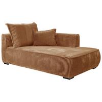 Recamiere Modena rechts Rostfarben, B: 208 cm - Rostfarben/Schwarz, Design, Textil (207/75/121cm) - MID.YOU