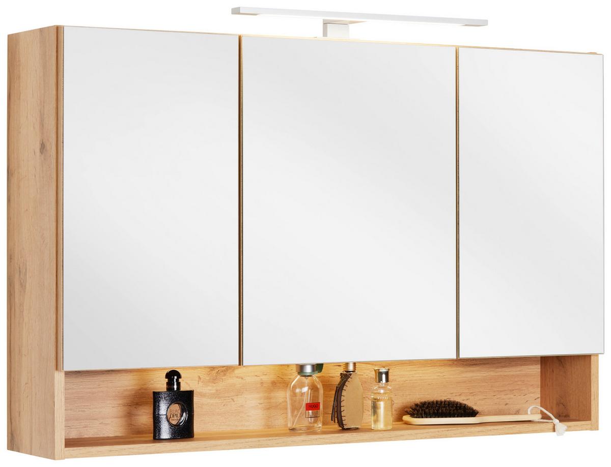 Zrcadlová skříňka SÖLDEN -EXKLUSIV- - dub wotan, Lifestyle, kompozitní dřevo (100/64/20cm) - Premium Living