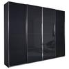 Schwebetürenschrank mit Glas 361cm Bensheim, Grau Metallic - Eichefarben/Graphitfarben, MODERN, Holzwerkstoff (361/230/62cm) - James Wood