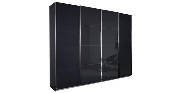 Schwebetürenschrank Mit Glas 271cm Bensheim, Graphit - Eichefarben/Graphitfarben, MODERN, Holzwerkstoff (271/211/62cm) - James Wood