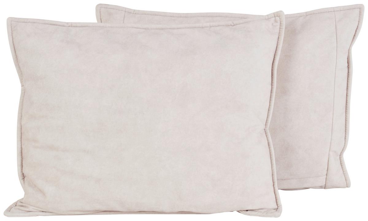 Zierkissen Lea 72x57 cm Polyester Creme mit Zipp - Creme, KONVENTIONELL, Textil (72/57cm) - Luca Bessoni