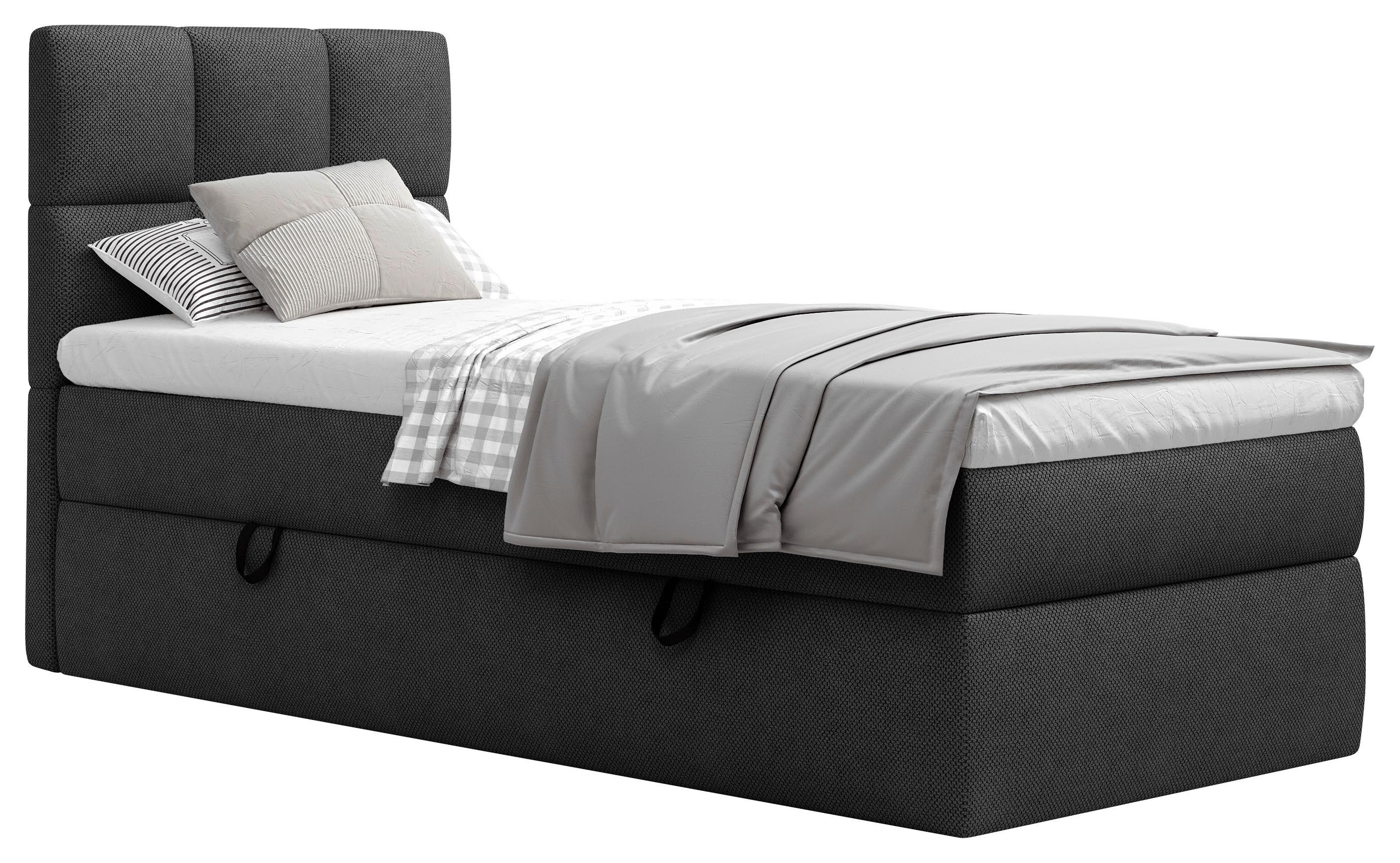 Boxbett Polly - Schwarz, MODERN, Holz/Holzwerkstoff (90/200cm) - MID.YOU