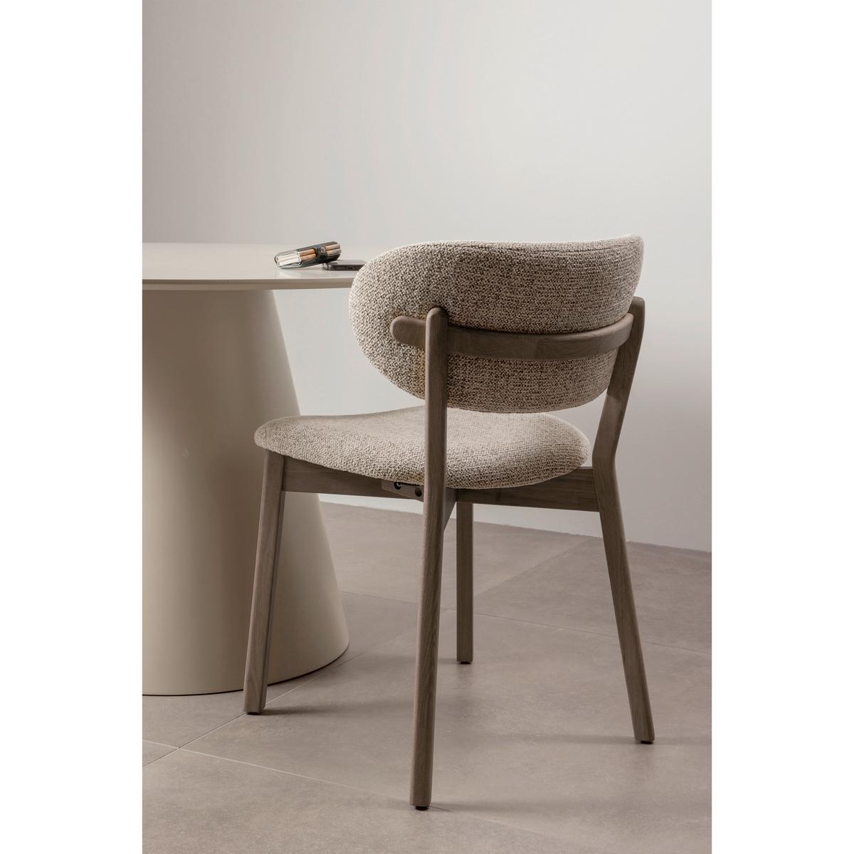 Stuhl-Set Udar Naturfarbe/Dunkelbraun B: 51cm - Dunkelbraun/Naturfarben, MODERN, Holz/Textil (51/82/60cm) - Livetastic