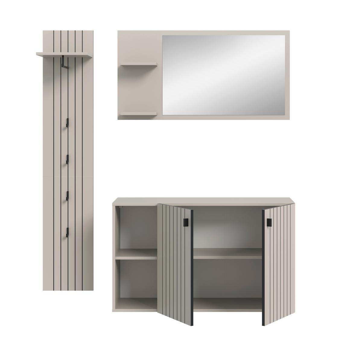 Garderobe Station Kaschmir B: 153cm - Kaschmir, Design, Holzwerkstoff (152/192/37cm) - MID.YOU