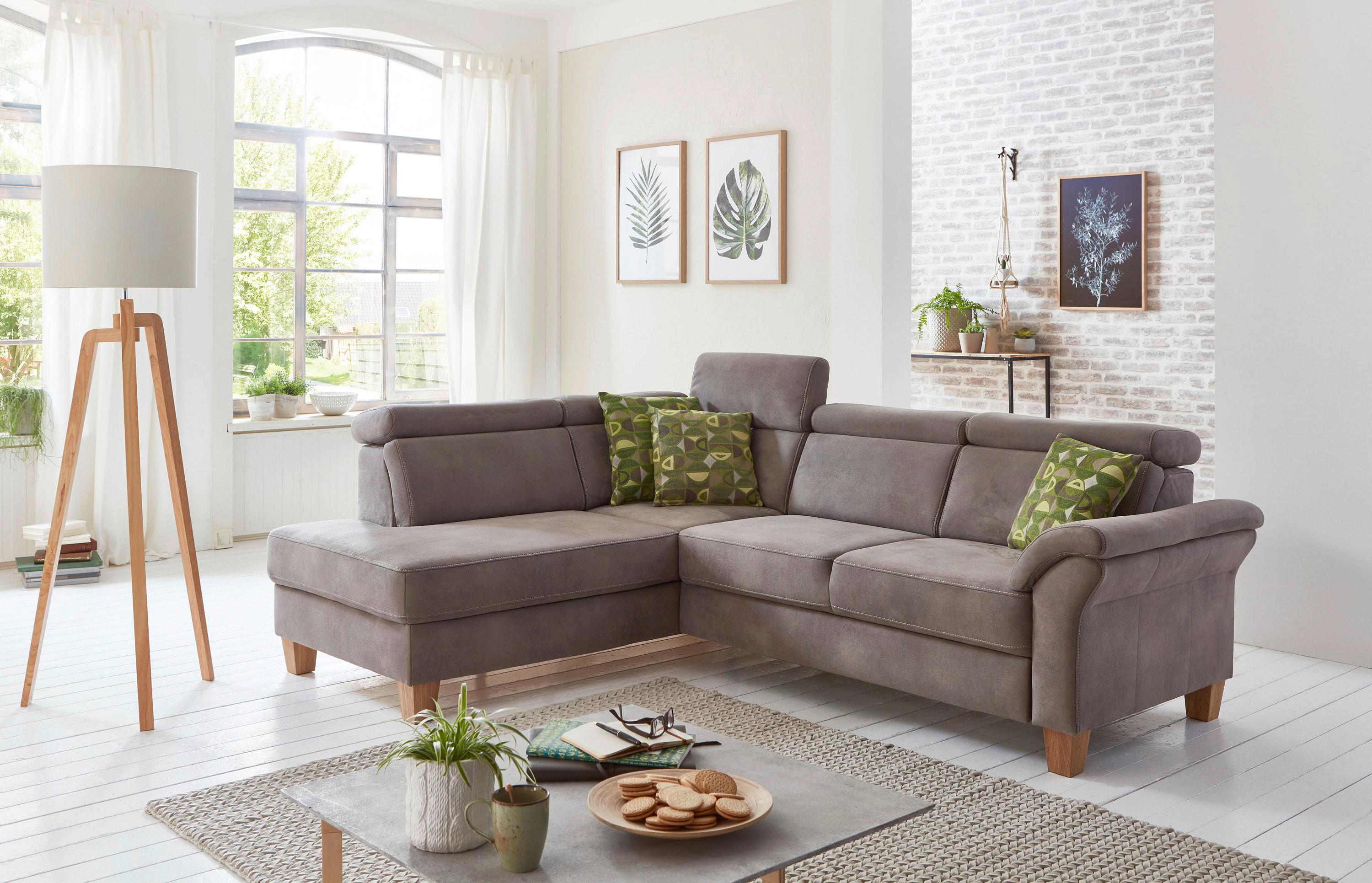 Ecksofa Arngast braun mit Bettkasten 194x245cm - Eichefarben/Beige, KONVENTIONELL, Textil (194/245cm) - Sit & More