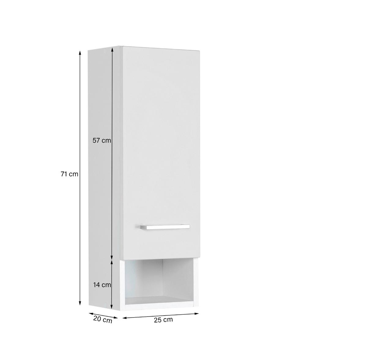 Hängeschrank Riga Weiß/grün B: 25 Cm - Weiß/Grün, MODERN, Holzwerkstoff (25/71/20cm) - Held