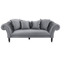 3-Sitzer-Sofa Cupido - Schwarz/Grau, Design, Textil (242/91/104cm) - MID.YOU