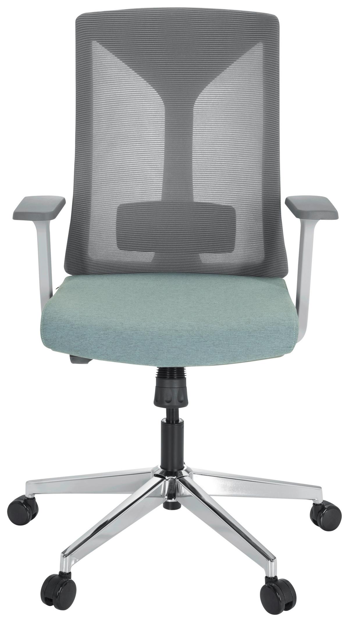 Drehstuhl Halifax Grau/Weiß/Mintgrün - Weiß/Grau, MODERN, Kunststoff/Textil (63/116/66cm) - MID.YOU