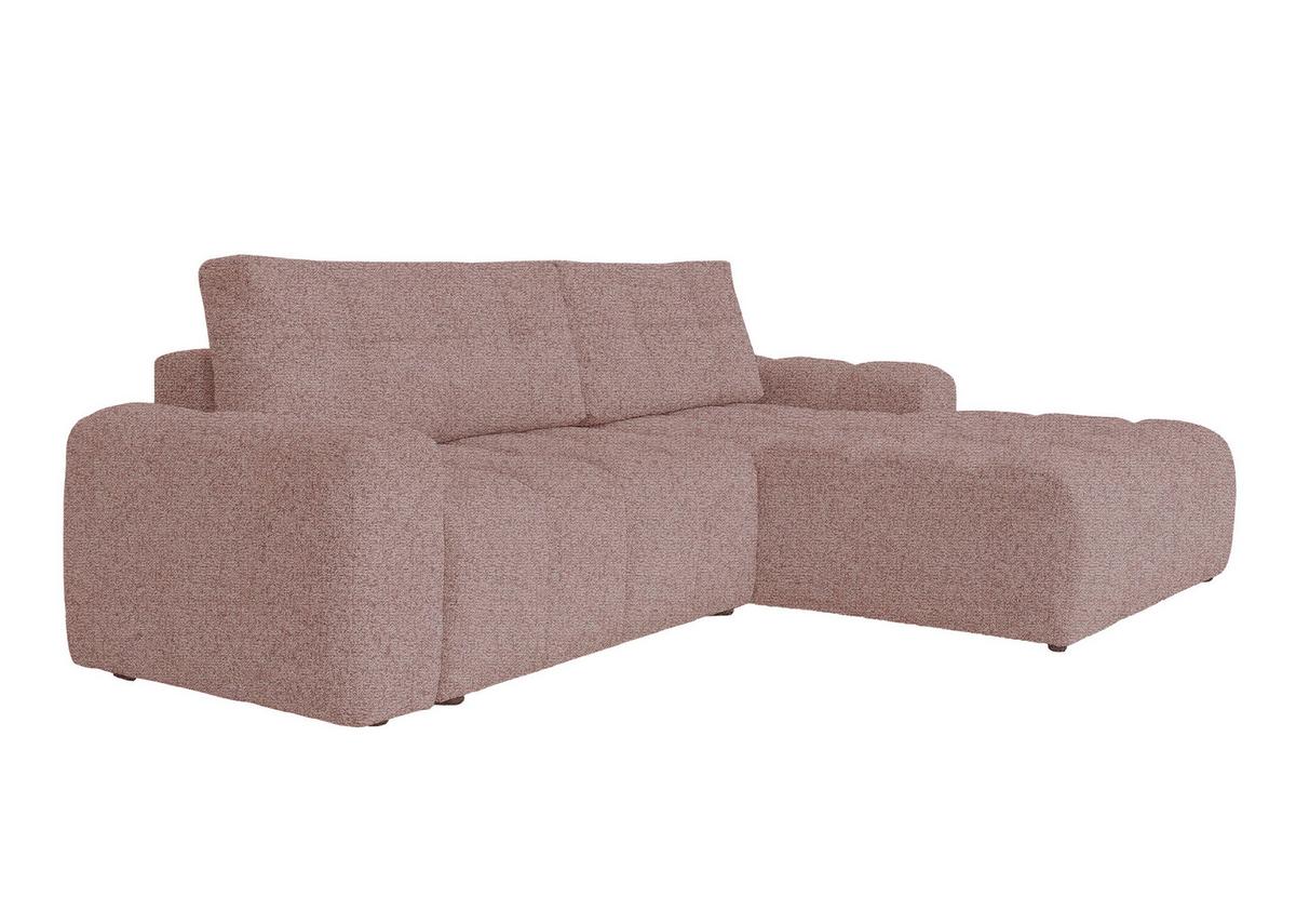 Ecksofa Lulu Rot S: 268x184cm - Rot/Schwarz, Design, Textil (268/184cm) - MID.YOU