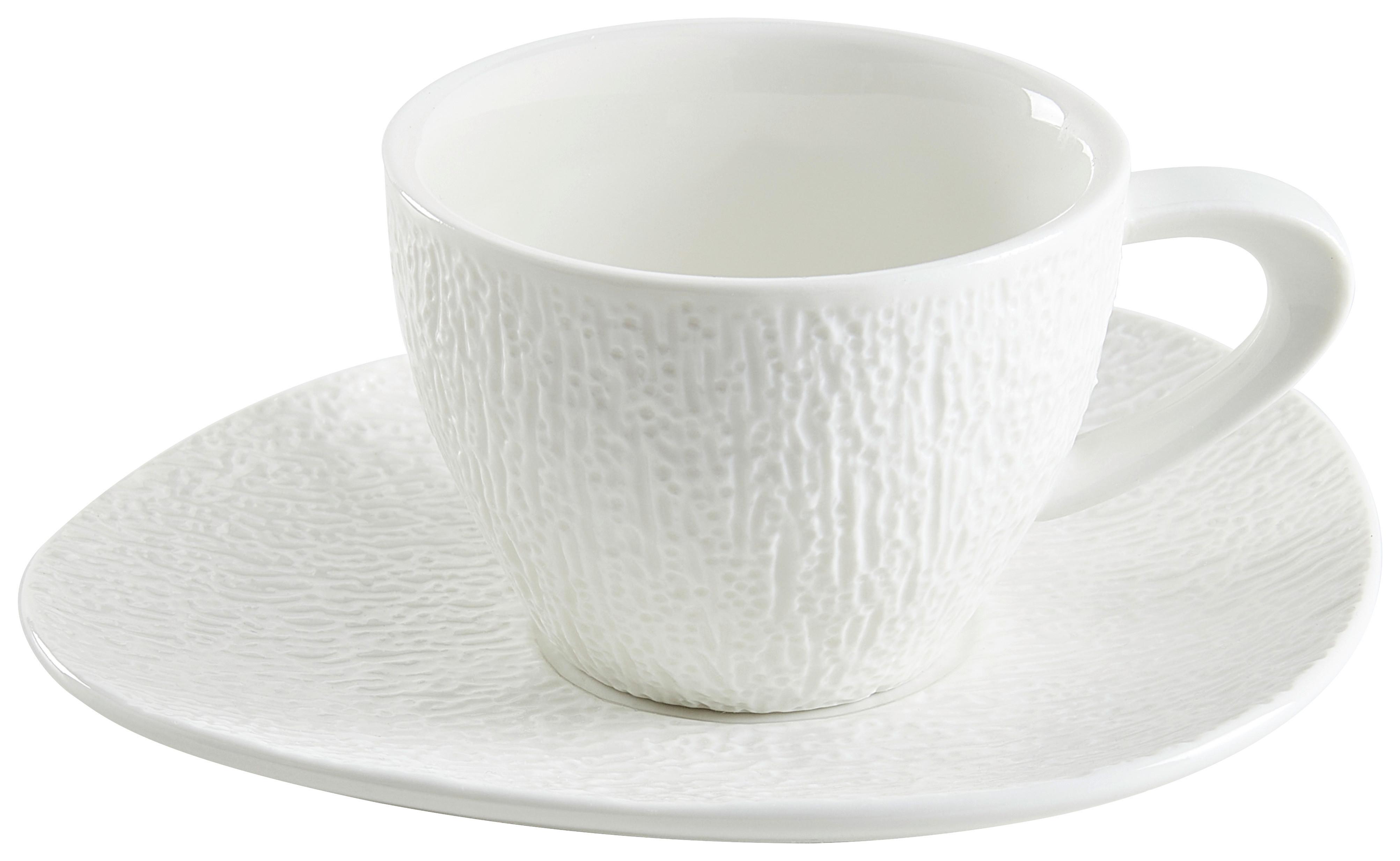 ŠÁLEK A PODŠÁLEK NA ESPRESSO HARUKI - bílá, Moderní, keramika (6.7/6.7/5cm) - Mömax