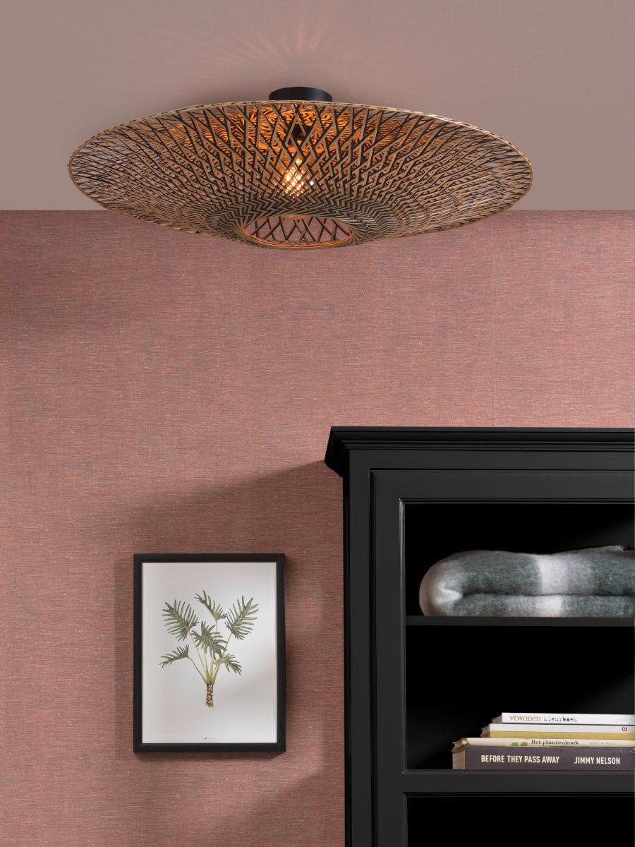 Deckenleuchte Bali/C/8720/Bn - Schwarz/Naturfarben, Trend, Holz (87/23cm) - Good & Mojo