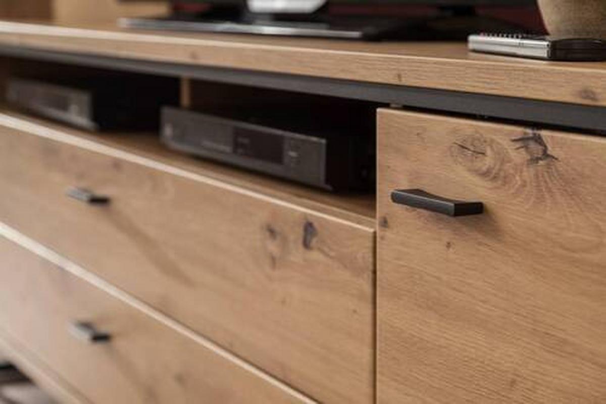 TV-Element Buenos Aires B: 183 cm Anthrazit/Eiche Dekor - Eichefarben/Anthrazit, Design, Holzwerkstoff/Metall (183/60/50cm) - MID.YOU