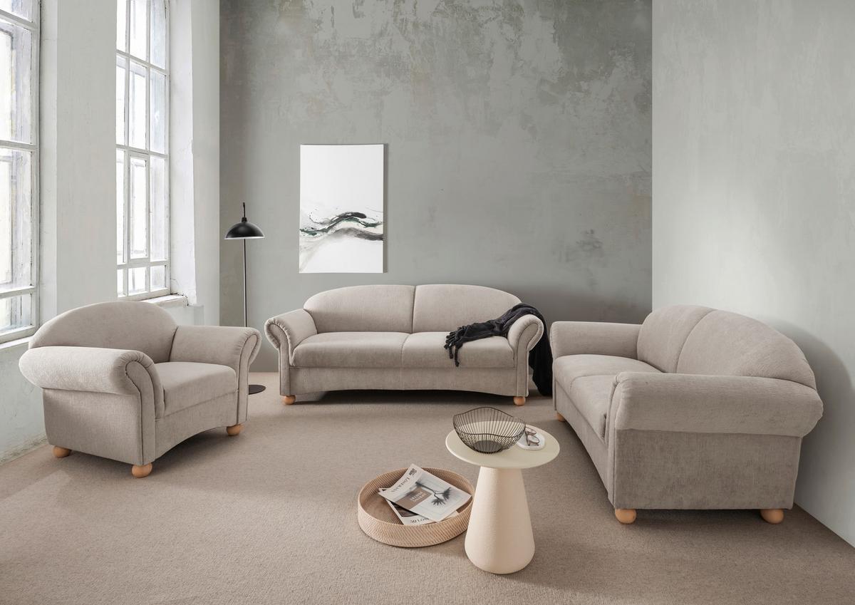 2-sitzer-sofa Torello Taupe B: 151cm - Taupe/Wildeiche, KONVENTIONELL, Textil (151/94/80cm) - Livetastic