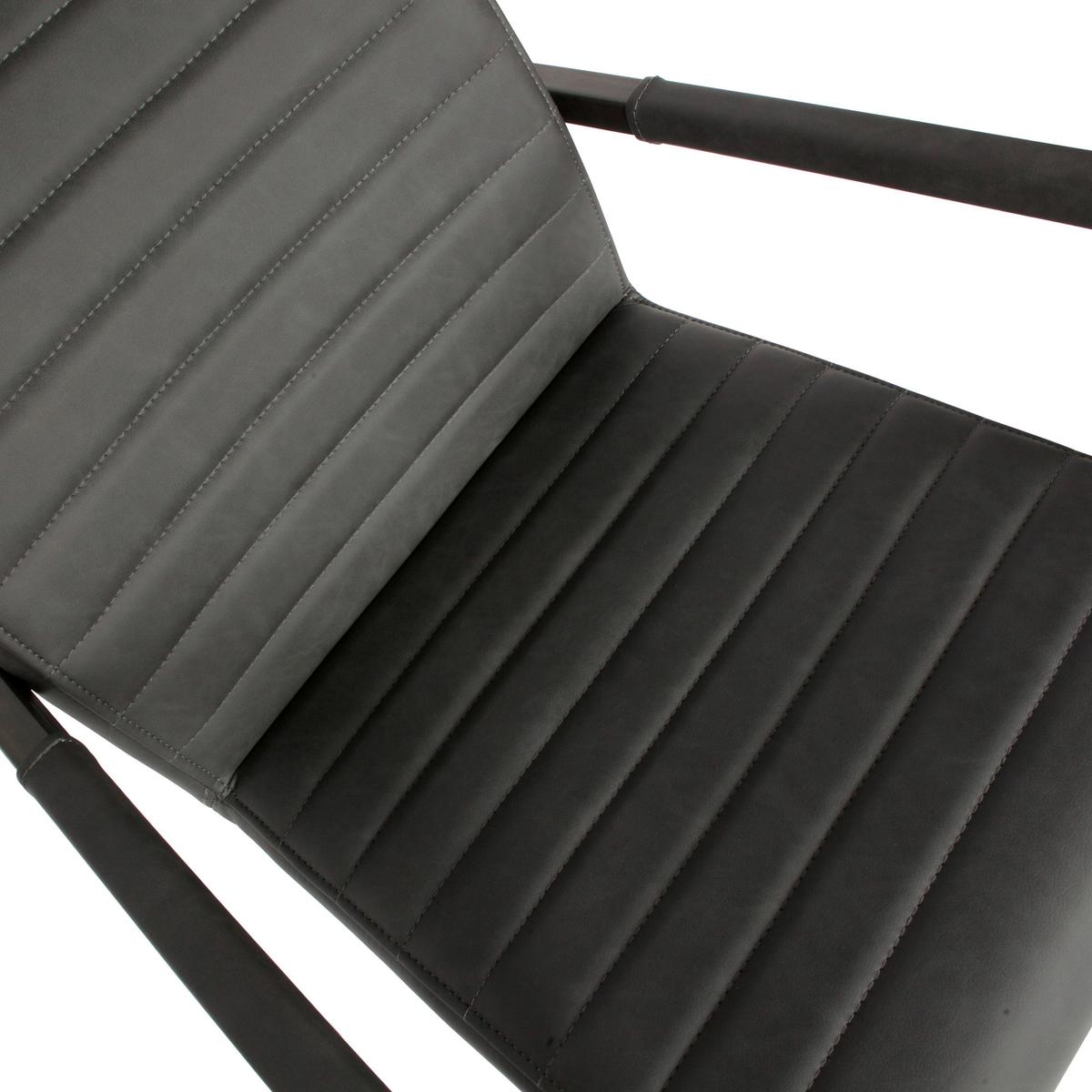 Armlehnstuhl-Set Bas Anthrazit B: 54cm - Anthrazit, MODERN, Textil/Metall (54/87/62cm) - Livetastic