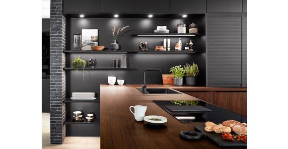 Einbauküche Riga Frei Planbar Modern, Grifflos - Eichefarben/Anthrazit, MODERN, Holzwerkstoff - Vertico