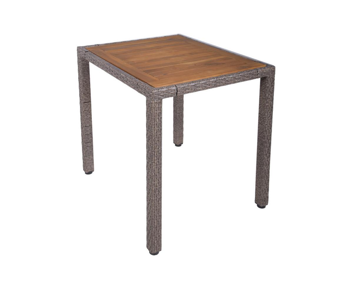 Balkonset Dakota - Hellbraun/Schwarz, Basics, Holz/Kunststoff - Gardenson