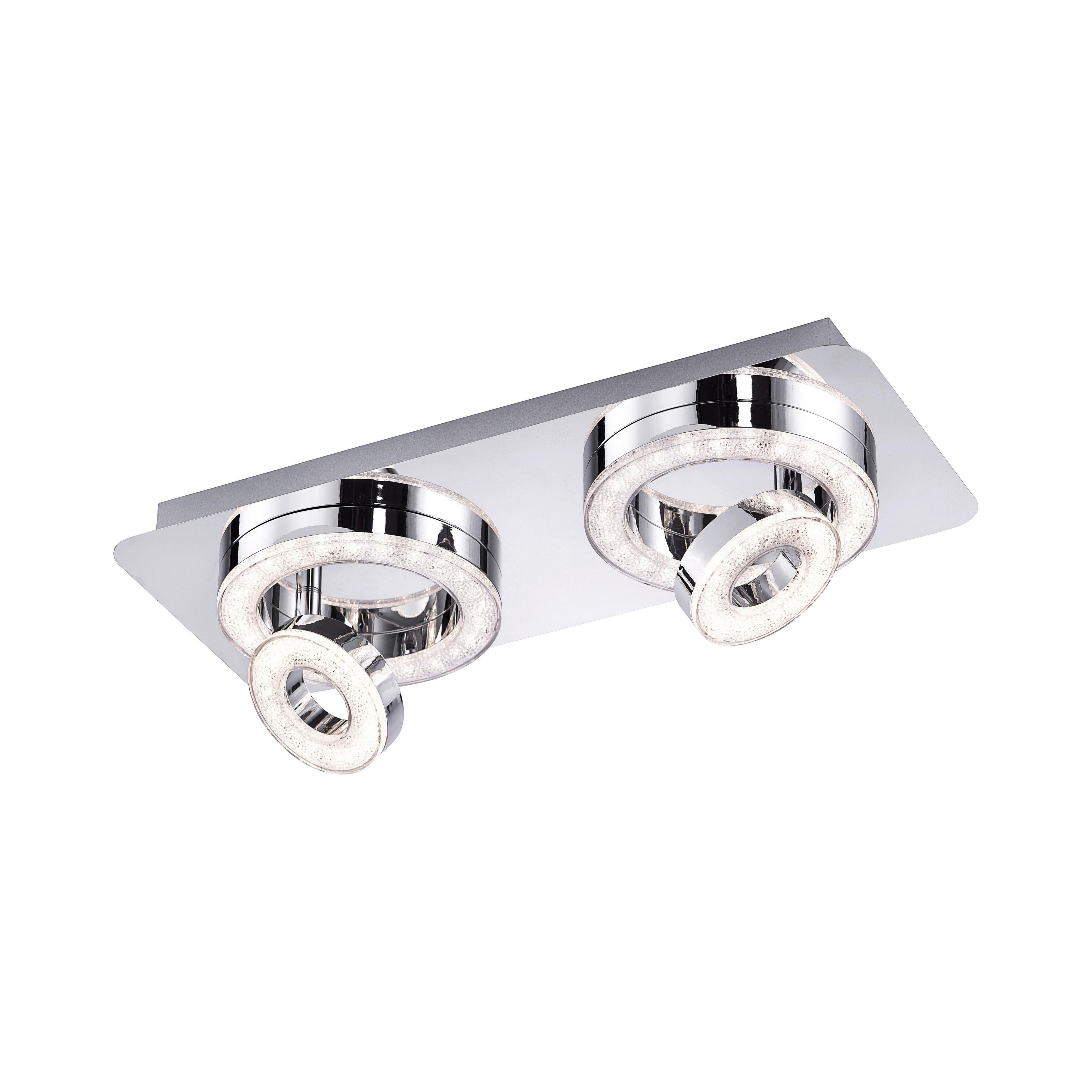 LED-Deckenleuchte L14821-17 Tim *sbn* - Chromfarben, Design, Metall (40/17/13cm) - Novel