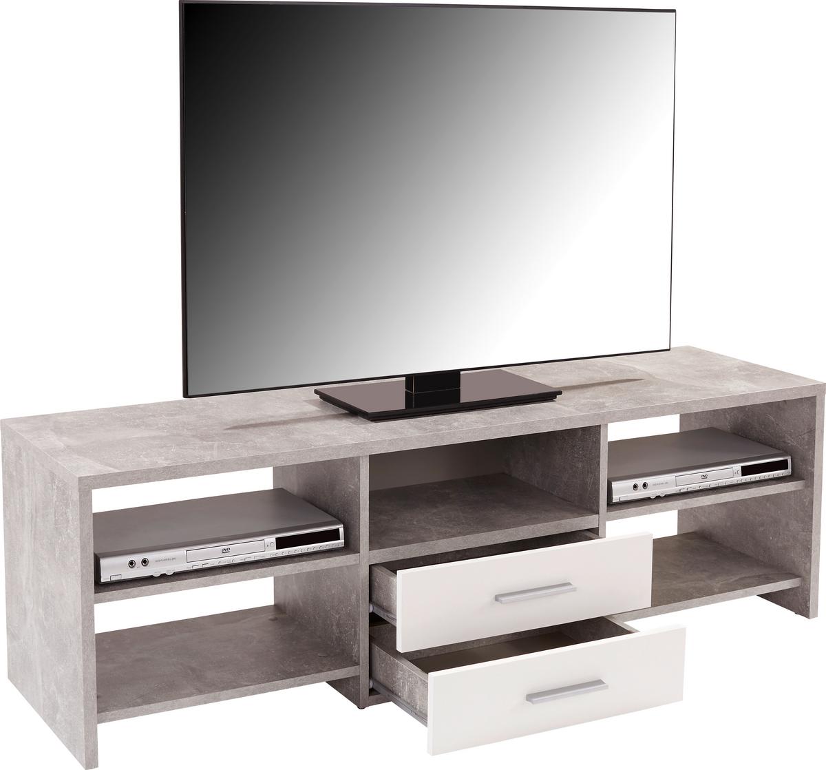 Médiaállvány Tico *TOP ÁR* - fehér/szürke, Modern, fa (150/45/40cm) - Best Price