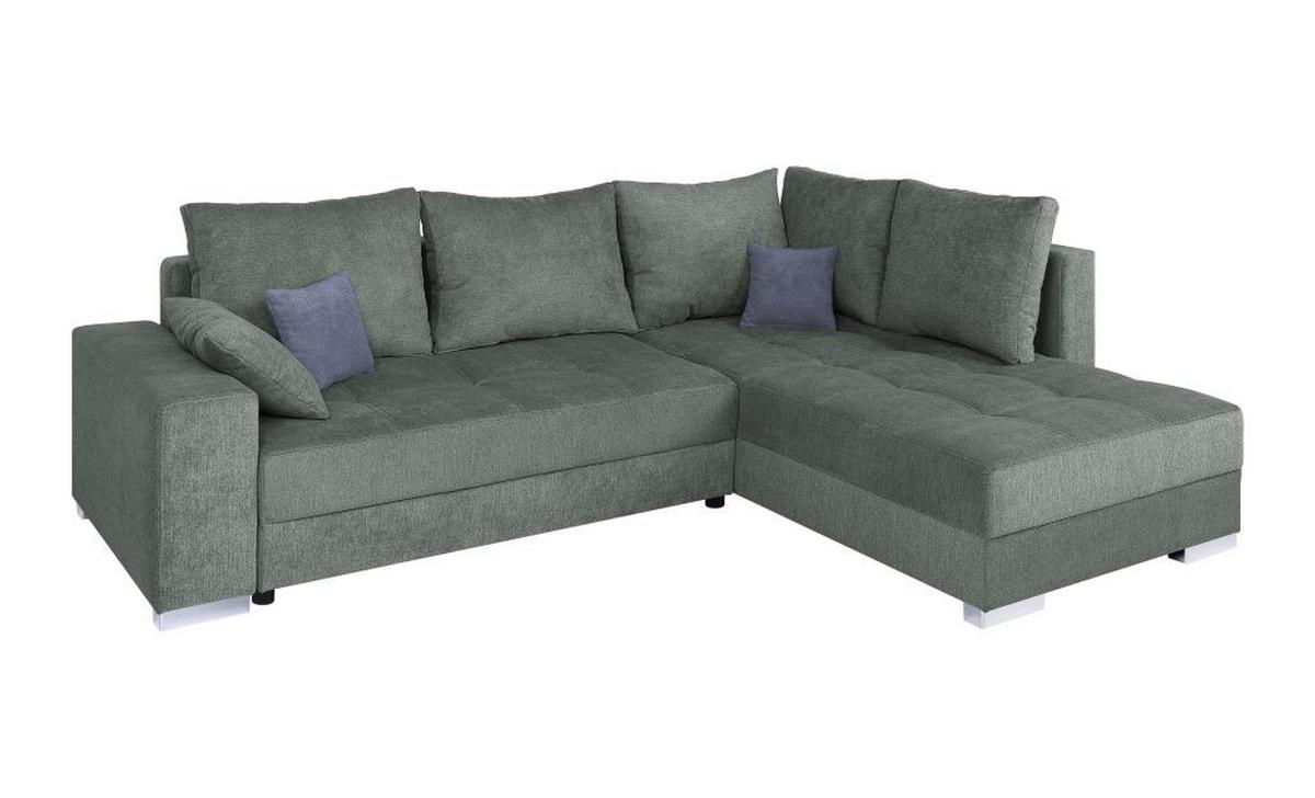 Sedačka LARS, oboustranná, petrolejová / antracitová - petrolej/černá, Design, textil/plast (260/218cm)