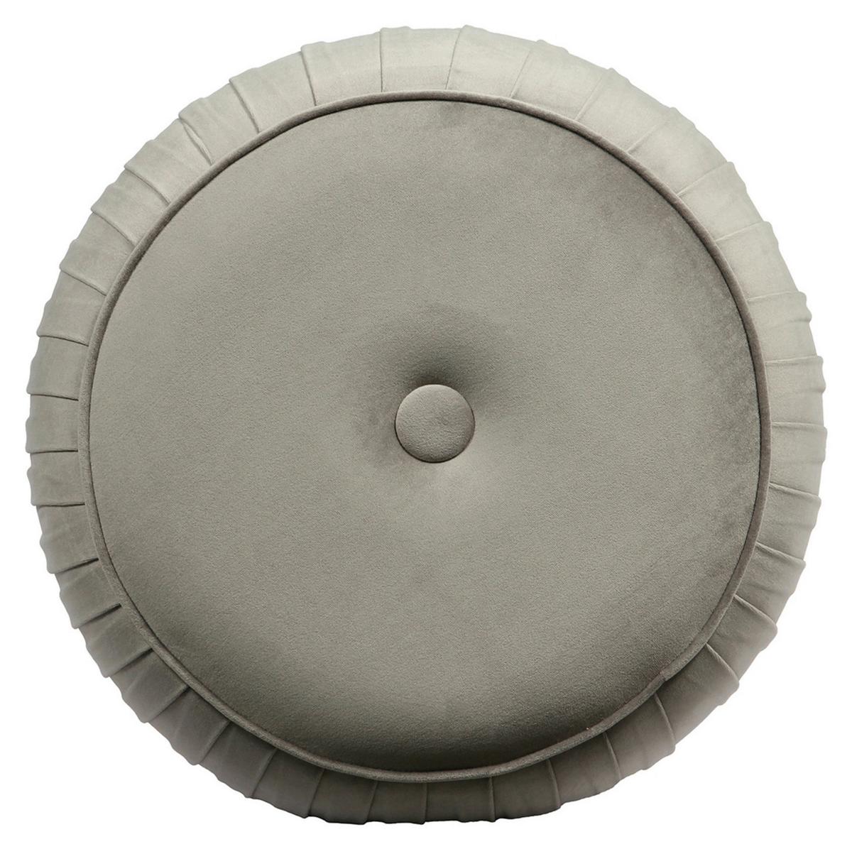 Hocker Lilje 100 Grau D: 43 cm - Goldfarben/Grau, Design, Textil (43/42cm) - Kayoom