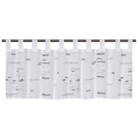 Kurzgardine halbtransparent mit Schlaufen Coffee 145x45cm - Weiß, ROMANTIK / LANDHAUS, Textil (145/45cm) - James Wood