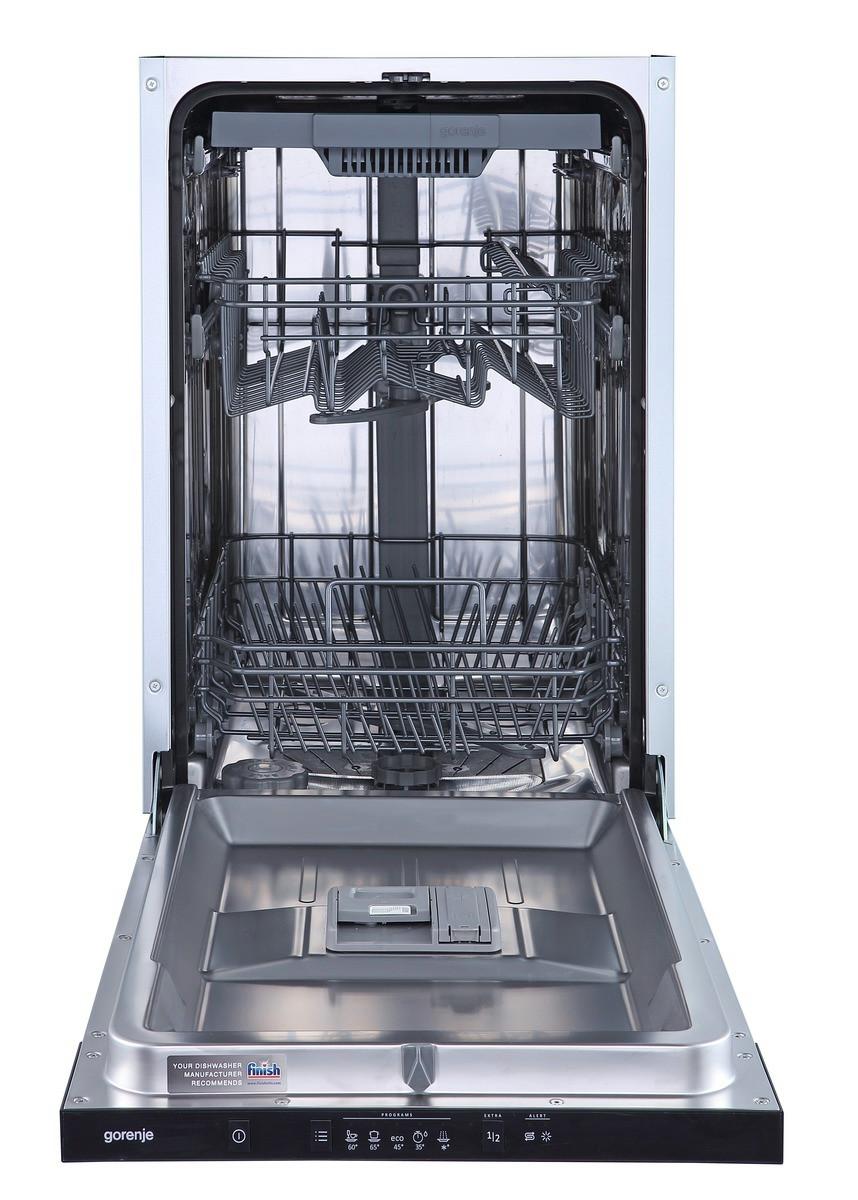 Einbau-geschirrspüler Bxhxt: 44,8x81,5x55 Cm - Edelstahlfarben/Schwarz, Basics, Metall (44,8/81,5/55cm) - Gorenje