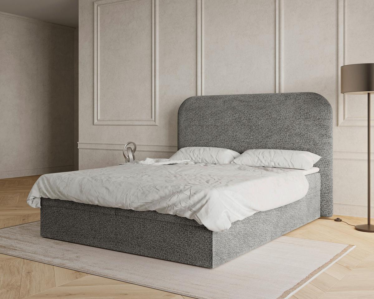 BOXBETT London Anthrazit 160x200cm - Anthrazit/Schwarz, MODERN, Holz/Kunststoff (160/200cm) - MID.YOU