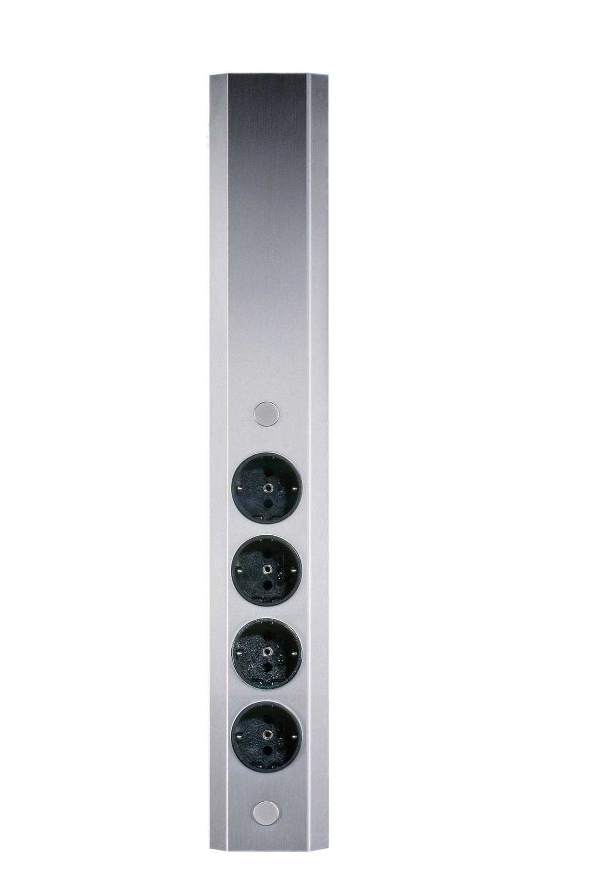 Steckdosenleiste Küche Wasa Xs Edelstahl 4-Fach Bxh: 10x46 Cm - Edelstahlfarben, MODERN, Metall (10/46/4,5cm) - HKT