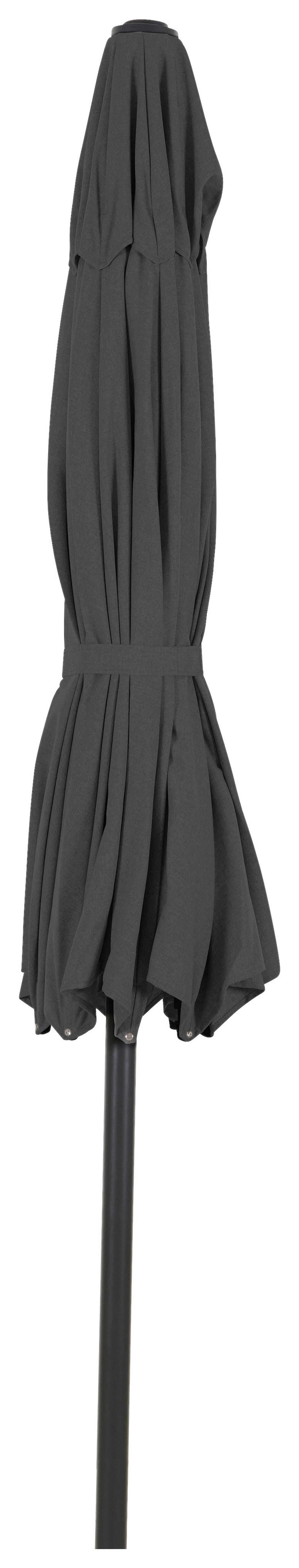 Sonnenschirm L/B: 300x300 cm mit Schutzhülle Anthrazit - Anthrazit, MODERN, Textil/Metall (300/300cm) - Siena Garden