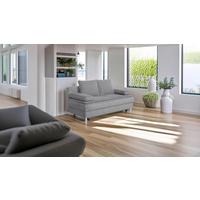 Schlafsofa mit Bettkasten Ken Taupe - Taupe/Chromfarben, Design, Holzwerkstoff/Textil (200/92/90cm) - P & B