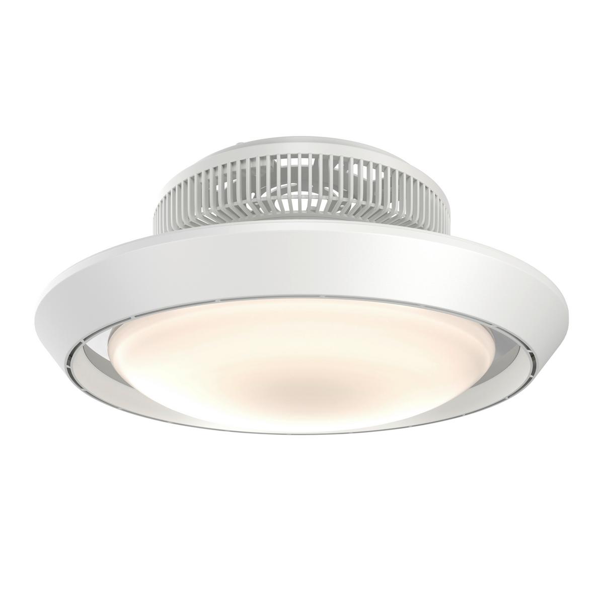 DECKENVENTILATOR CAROLIN - Chromfarben/Weiß, Basics, Kunststoff (42/18cm) - Luca Bessoni