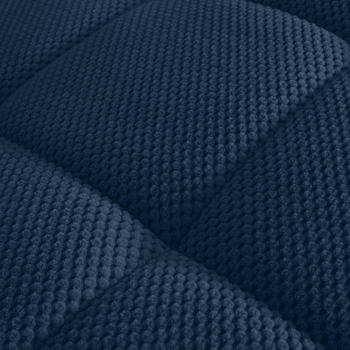 Relaxačné ležadlo LAVANDA, tmavomodrá, max. 120 kg - čierna/tmavomodrá, Modern, textil/plast (68/80/167cm) - Mömax