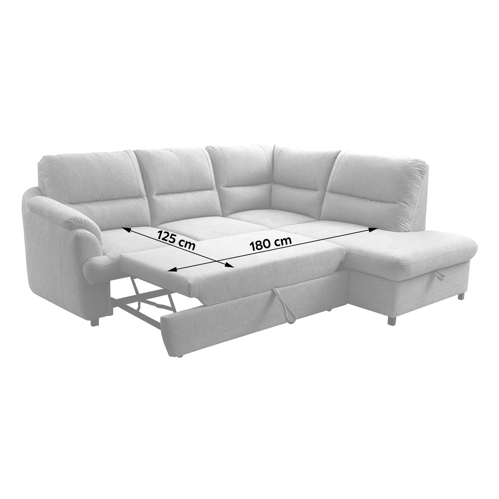 Ecksofa mit Schlaffunktion & Bettkasten Gusto Braun - Greige/Schwarz, Basics, Textil (240/200cm) - MID.YOU